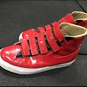 Cute Red Nike Blazers w/ Velcro Straps